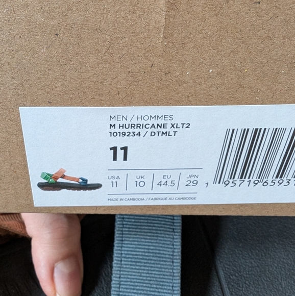 TEVA HURRICANE XLT MEN'S US 11 MULTICOLOR COTOPAXI - Picture 5 of 5